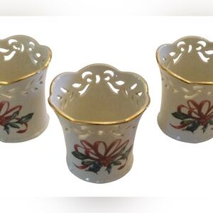 Lenox Set Of 3 American Home Collection Winter Greetings Candle Holders …
